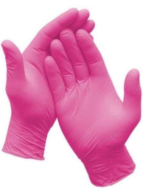 Pink Gloves - multi uses - Powder and latex Free - Pack of 100
